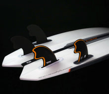 Load image into Gallery viewer, Futures Tomo Fiberglass Quad (Black Orange) - KS Boardriders Surf Shop