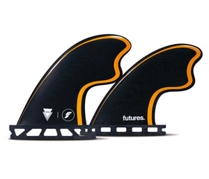 Futures Tomo Fiberglass Quad (Black Orange) - KS Boardriders Surf Shop