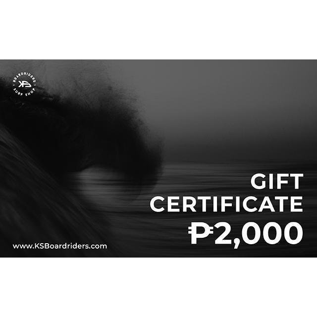 Gift Card (₱2000) - KS Boardriders Surf Shop