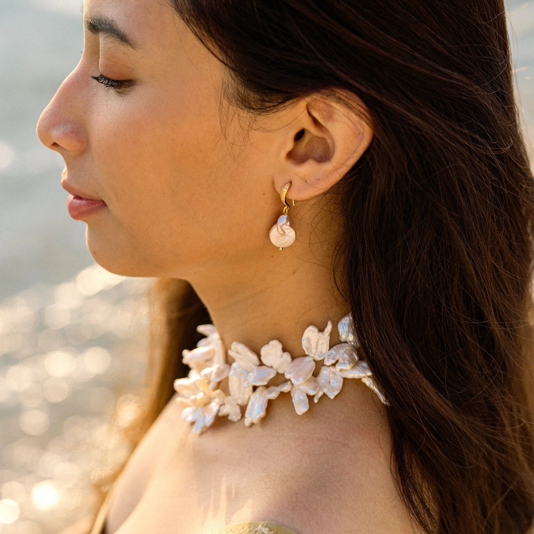 Isla PH Isla Blanca Baroque Pearl Drop Earring - KS Boardriders Surf Shop