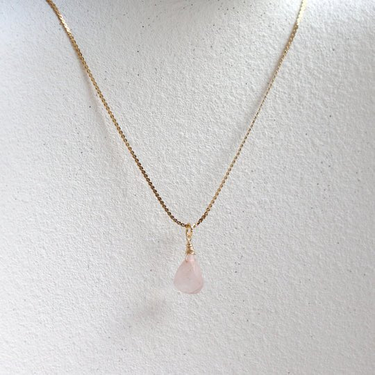 Isla PH Leila Faceted Rose Quartz Charm Necklace - KS Boardriders Surf Shop