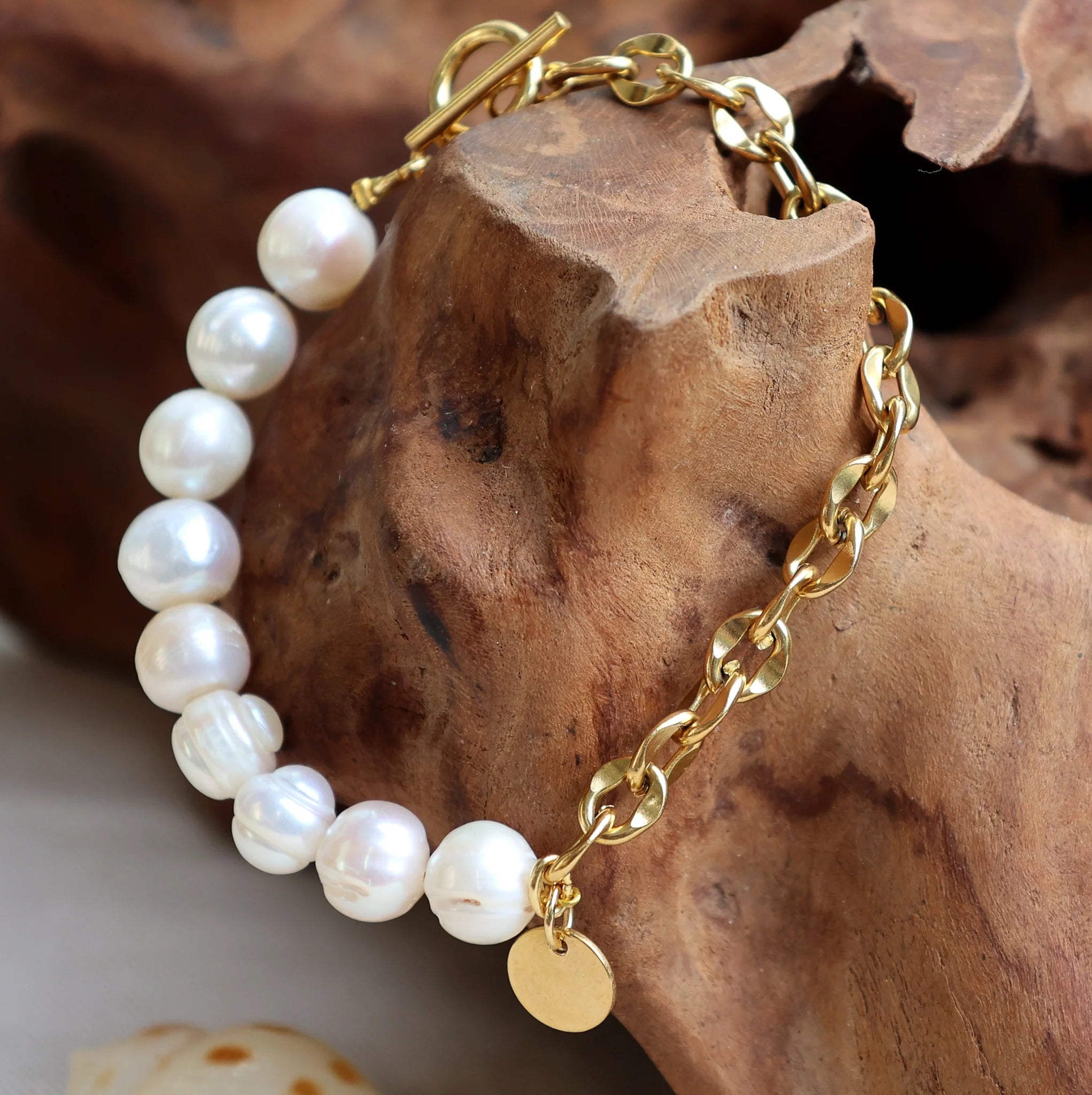 Chunky best sale pearl bracelet