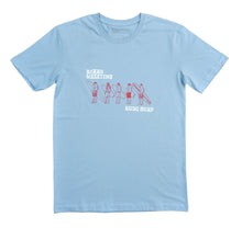 Load image into Gallery viewer, KS Board Meeting Mens Tee (Print on Front Wash Sky Blue) - KS Boardriders Surf Shop