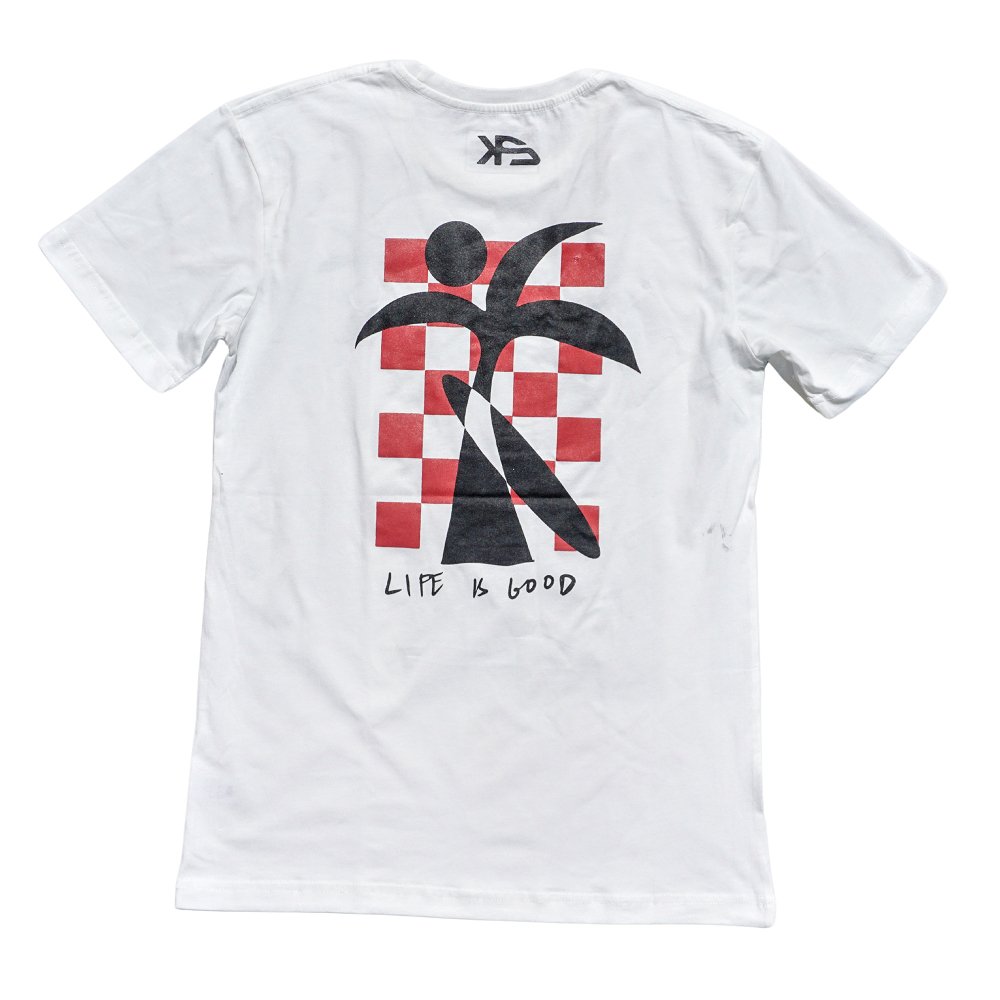 KS Life is Good Mens Tee (White) - KS Boardriders Surf Shop