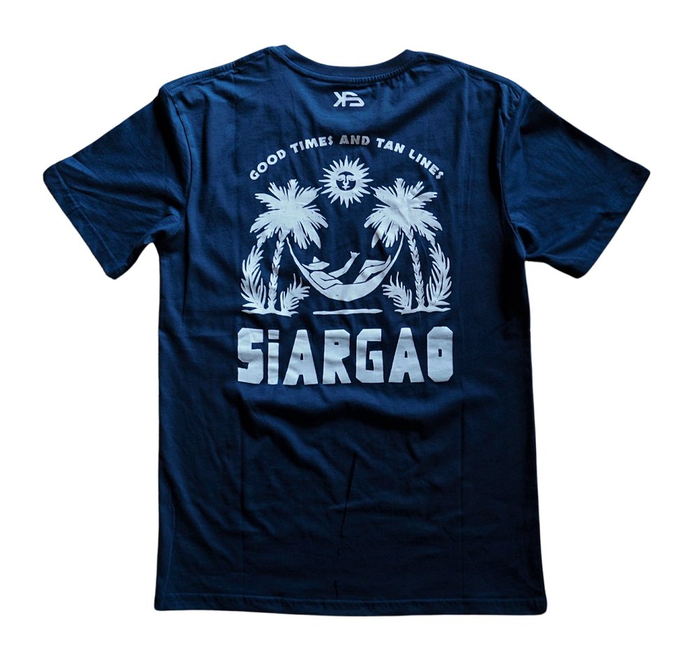 KS Siargao Island Dreams Men's Tee (Navy Blue) - KS Boardriders Surf Shop