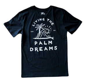 KS Siargao Palm Dreams Men's Tee (Black) - KS Boardriders Surf Shop