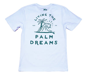 KS Siargao Palm Dreams Men's Tee (White) - KS Boardriders Surf Shop