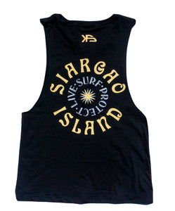 KS Siargao Surf Men's Tank (Organic Black) - KS Boardriders Surf Shop