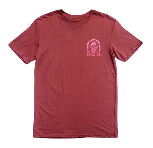 KS Siargao Vibes Only Mens Tee (Burgundy) - KS Boardriders Surf Shop