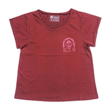 Load image into Gallery viewer, KS Siargao Vibes Only Womens Tee (Burgundy) - KS Boardriders Surf Shop