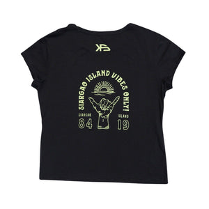 KS Siargao Vibes Only Womens Tee (Charcoal) - KS Boardriders Surf Shop