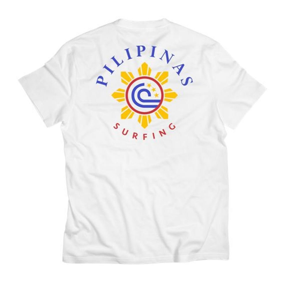 KS UPSA Pilipinas Surfing Pride Men's Tee (Organic White) - KS Boardriders Surf Shop
