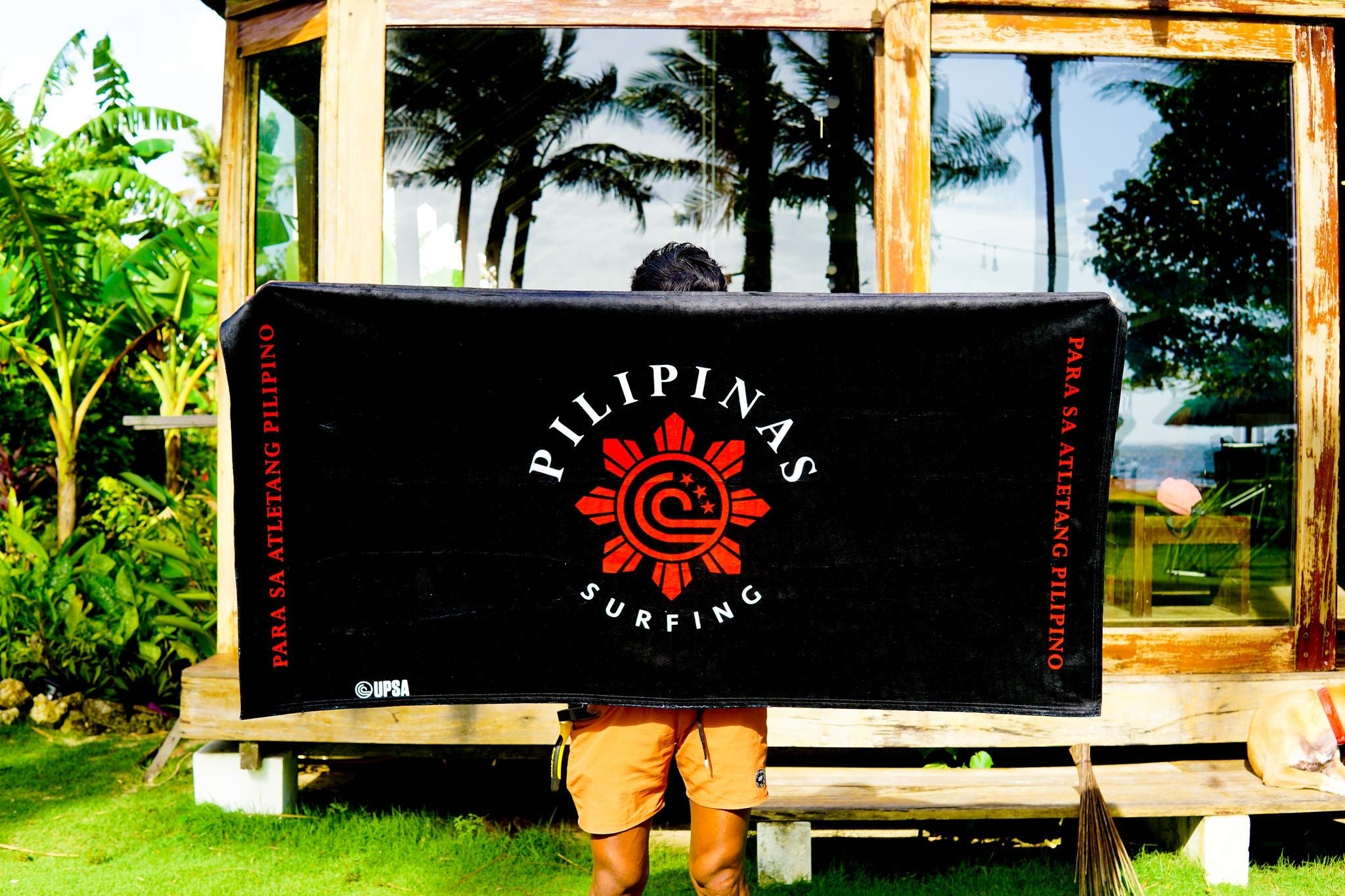 KS UPSA Pilipinas Surfing Pride Towel (Black) - KS Boardriders Surf Shop