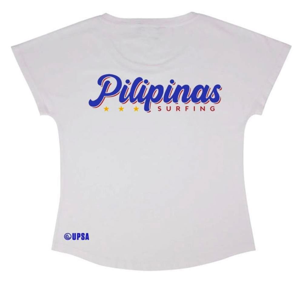 KS UPSA Pilipinas Surfing Statement Women's Tee (Organic White) - KS Boardriders Surf Shop