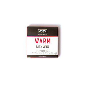 Ocean and Earth Max Wax Warm 75g - KS Boardriders Surf Shop