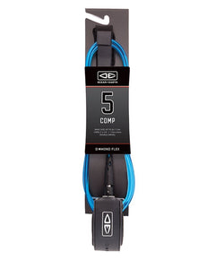 Ocean & Earth 5ft Regular Comp Moulded Leash Blue - KS Boardriders Surf Shop