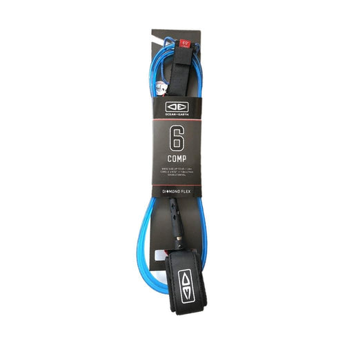 Ocean & Earth 6ft Regular Comp Moulded Leash Blue - KS Boardriders | Philippines Online Branded Clothes & Surf Shop