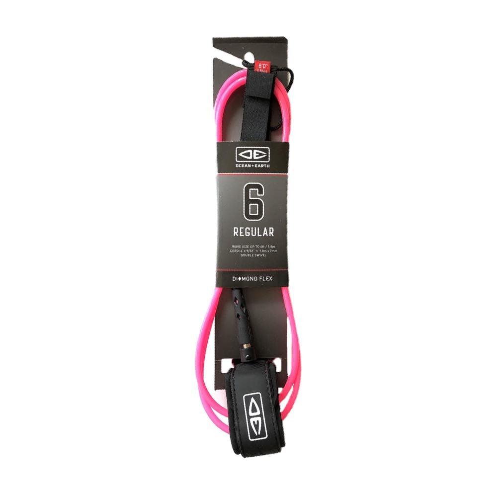 Ocean & Earth 6ft Regular Moulded Leash Pink - KS Boardriders | Philippines Online Branded Clothes & Surf Shop