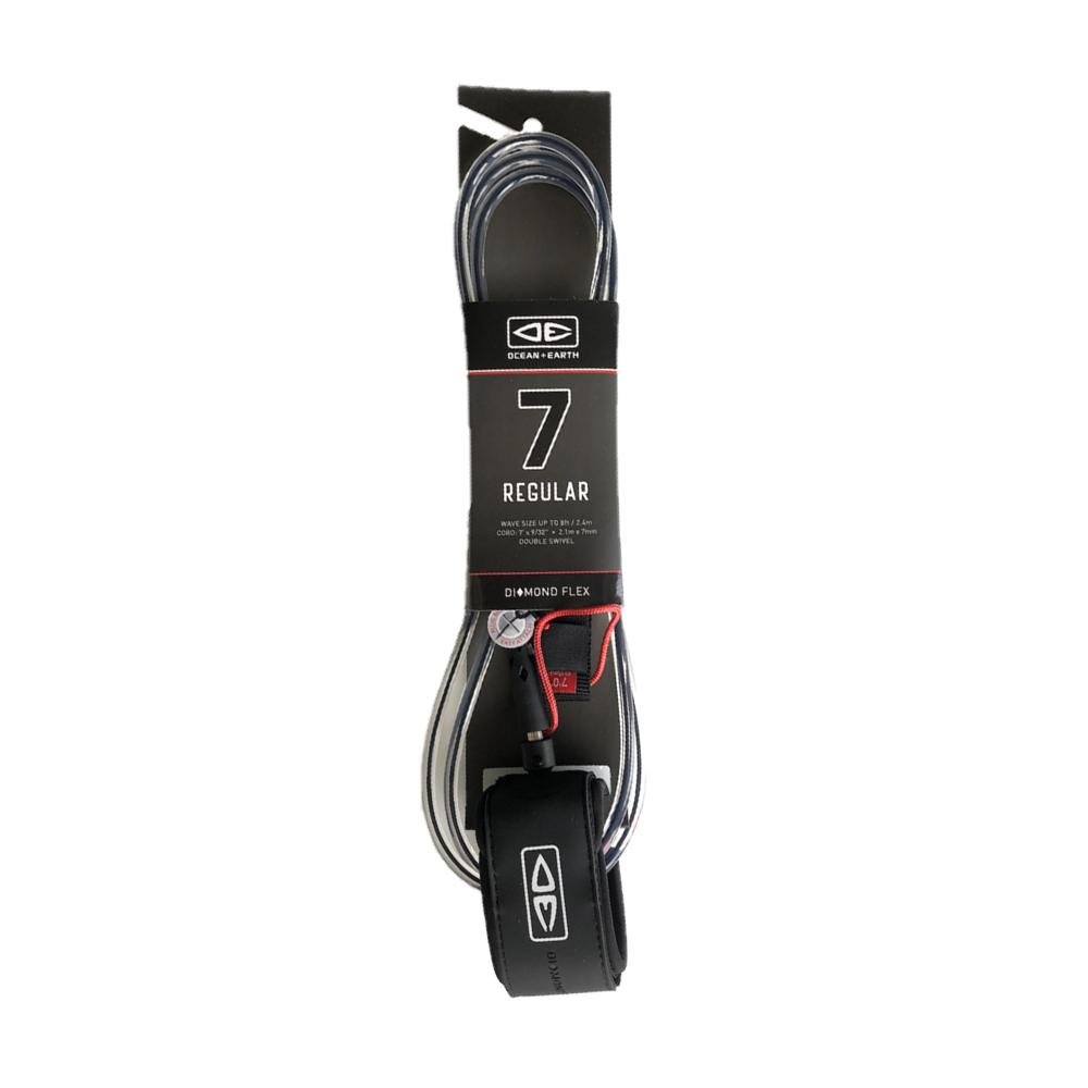 Ocean & Earth 7ft Regular Moulded Leash Black - KS Boardriders | Philippines Online Branded Clothes & Surf Shop