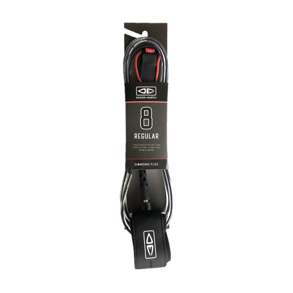 Ocean & Earth 8ft Regular Moulded Leash Black - KS Boardriders | Philippines Online Branded Clothes & Surf Shop