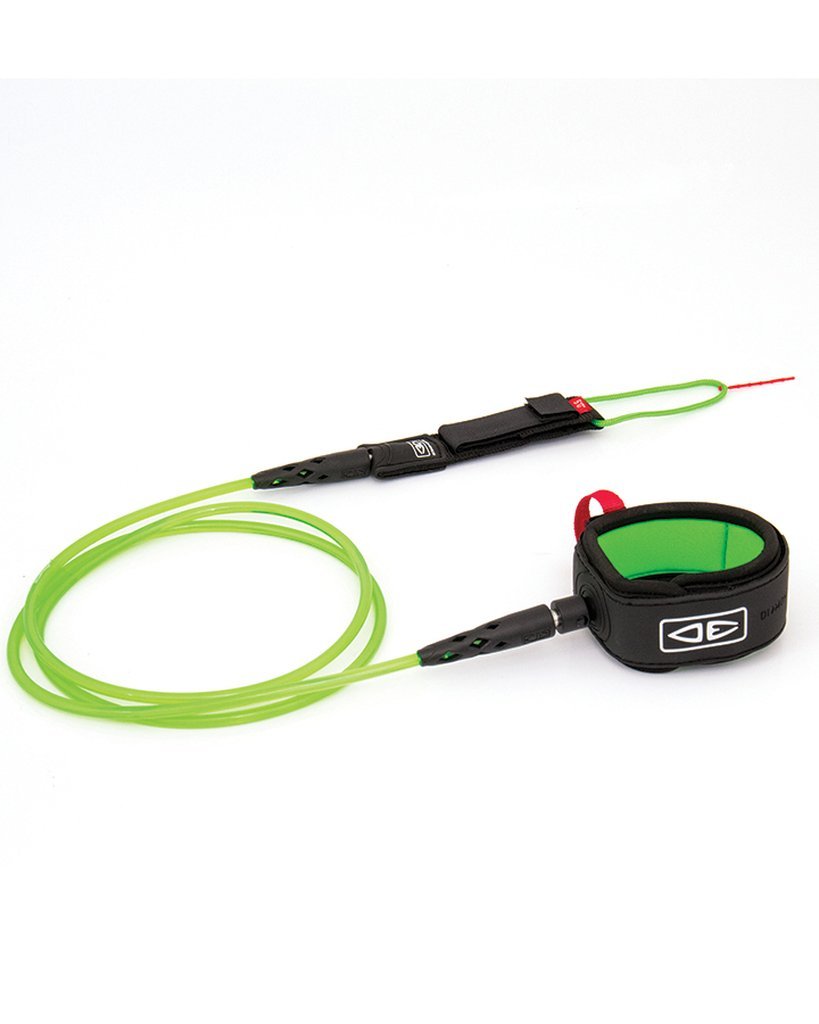 Ocean & Earth 9ft Regular Moulded Leash Lime Green - KS Boardriders Surf Shop