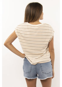 Sisstr Gratitude Shortsleeve Knit Top (Pink Smoke) - KS Boardriders Surf Shop