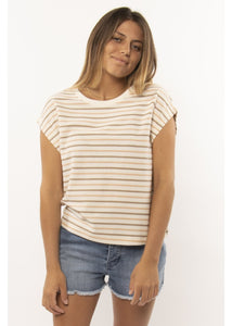 Sisstr Gratitude Shortsleeve Knit Top (Pink Smoke) - KS Boardriders Surf Shop