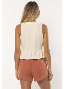 Sisstr Hayden Knit Tank Top (Sea Salt) - KS Boardriders Surf Shop