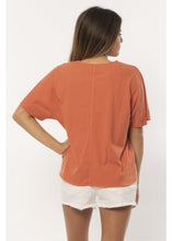 Load image into Gallery viewer, Sisstr Jaelyn Shortsleeve Knit Top (Chili) - KS Boardriders Surf Shop