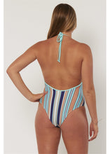 Load image into Gallery viewer, Sisstr Stripe Plunge One Piece (Baja Blue) - KS Boardriders Surf Shop