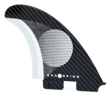 Load image into Gallery viewer, Slater Designs Endorfin FCS 2 Base KS1 3 Fin Set (Black/White) - KS Boardriders Surf Shop
