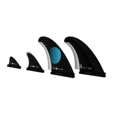Load image into Gallery viewer, Slater Designs KS Twin + 2 Fin Single Tab (Black/Blue) - KS Boardriders Surf Shop