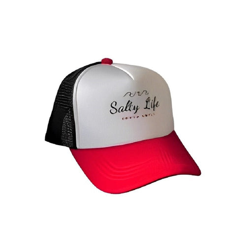 South Swell Salty Life Trucker Cap (Black/White/Red) - KS Boardriders Surf Shop