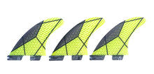 Load image into Gallery viewer, Thruster Fins (Black/Green) - FCS 2 plug - KS Boardriders Surf Shop