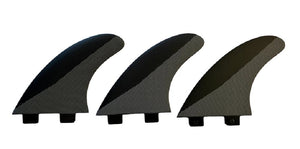 Thruster Fins (Black/White) - FCS plug - KS Boardriders Surf Shop