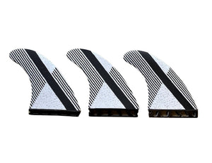 Thruster Fins (Black/White) - Future plug - KS Boardriders Surf Shop