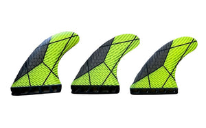 Thurster Fins (Green/Black) - Future plug - KS Boardriders Surf Shop