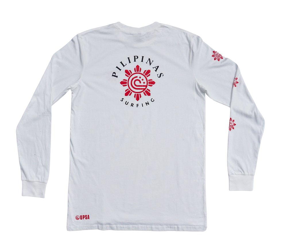 UPSA Pilipinas Surfing Pride L/S Tee (Cotton White) - KS Boardriders Surf Shop