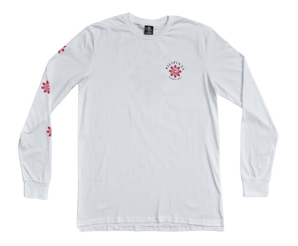 UPSA Pilipinas Surfing Pride L/S Tee (Cotton White) - KS Boardriders Surf Shop