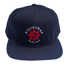 Load image into Gallery viewer, UPSA Pilipinas Surfing Pride Snapback Cap (Black) - KS Boardriders Surf Shop