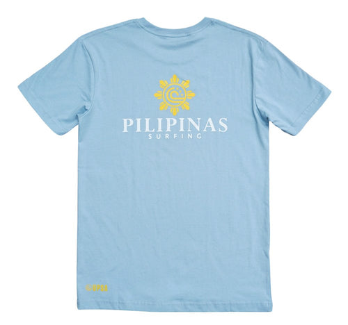 UPSA Pilipinas Surfing Range Men's Tee (Cotton Wash Sky Blue) - KS Boardriders Surf Shop