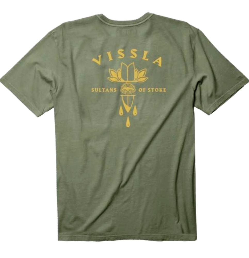 Vissla Dagger Ss Tee (Army Green) - KS Boardriders Surf Shop