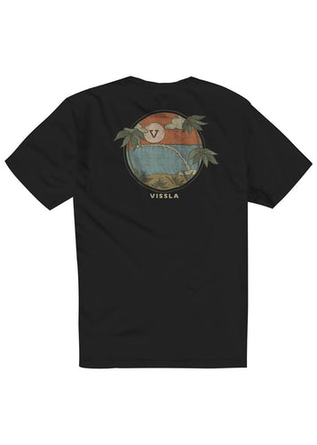 Vissla Hideaway Organic SS Tee (Black) - KS Boardriders Surf Shop
