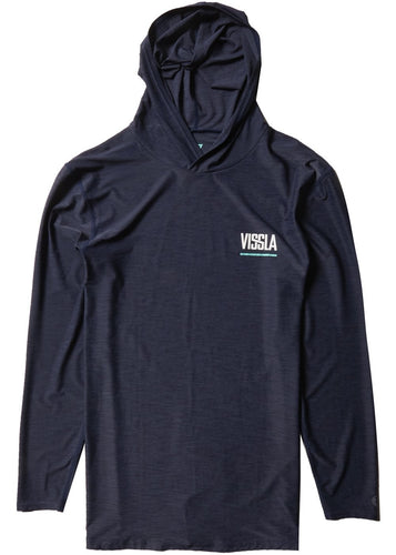 Vissla Twisted Hooded Longsleeve (Naval Heather) - KS Boardriders Surf Shop