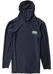 Vissla Twisted Hooded Longsleeve (Naval Heather) - KS Boardriders Surf Shop