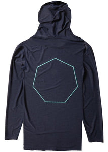 Vissla Twisted Hooded Longsleeve (Naval Heather) - KS Boardriders Surf Shop