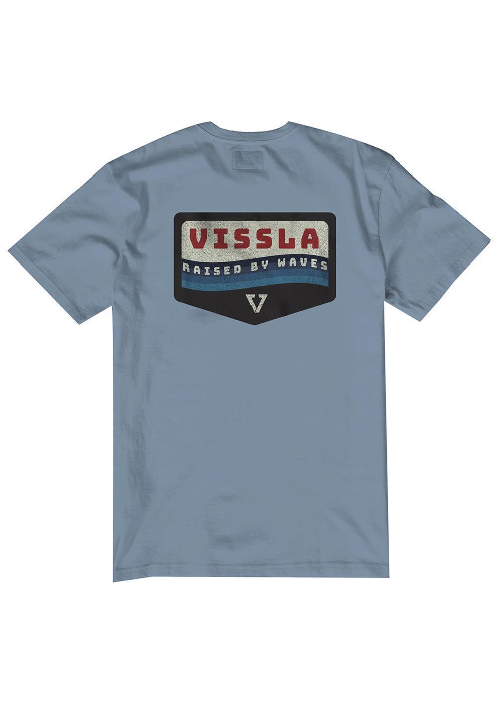 Vissla Wavy Organic SS Tee (Faded Denim) - KS Boardriders Surf Shop