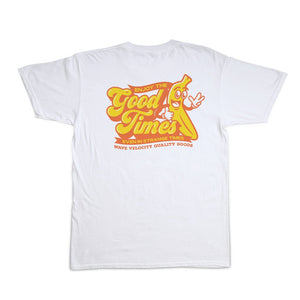 Wave Velocity Quality Goods Tee (White) - KS Boardriders Surf Shop
