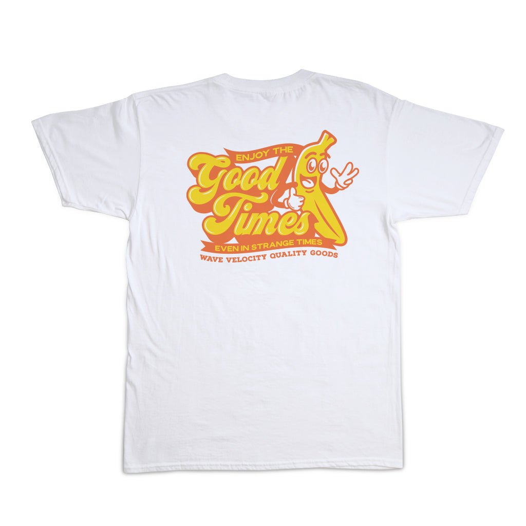 Wave Velocity Quality Goods Tee (White) - KS Boardriders Surf Shop