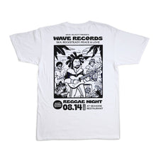 Load image into Gallery viewer, Wave Velocity Waves Raggae Night Tee (White) - KS Boardriders Surf Shop